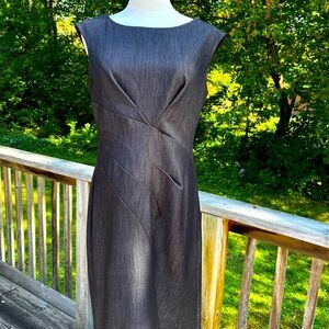 CALVIN KLEIN SLEEVELESS BROWN DRESS , sz 8, office, casual